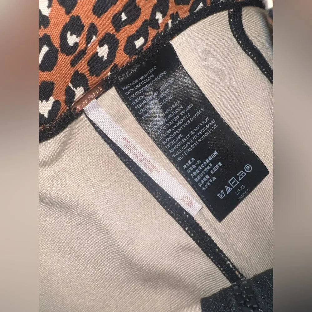 Free People Lucky Strike Leopard-print Bike Shorts In Multi Sise XS NWOT
